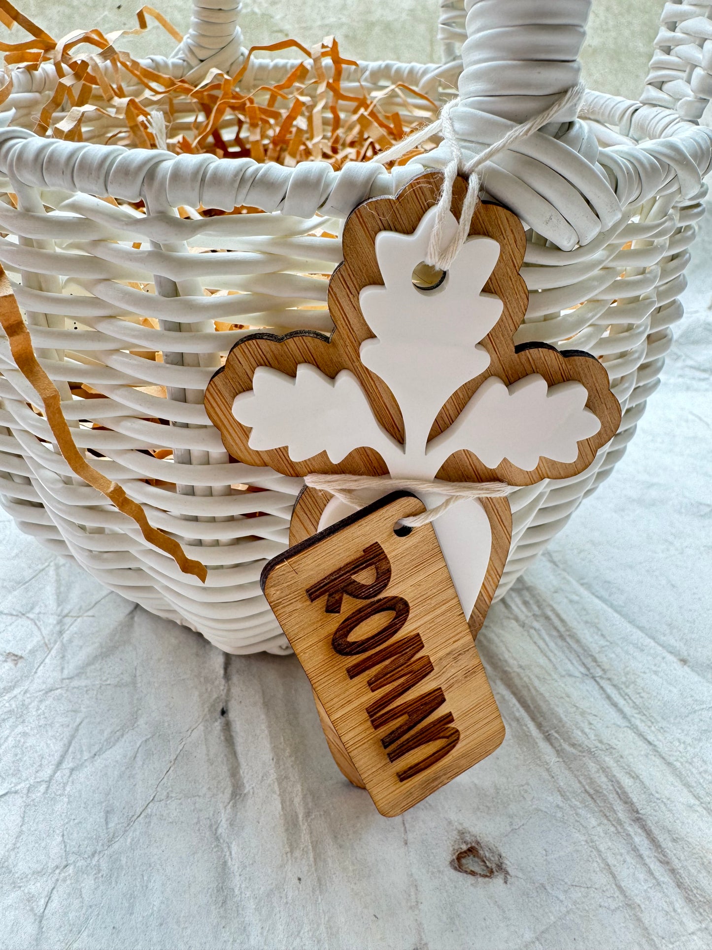 Carrot Easter Basket Tag