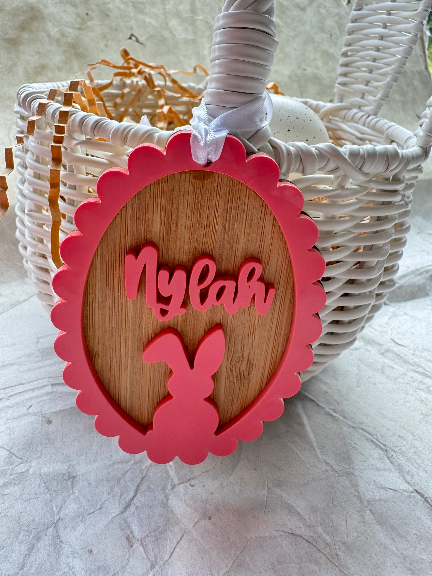 Scalloped Easter Basket Tag