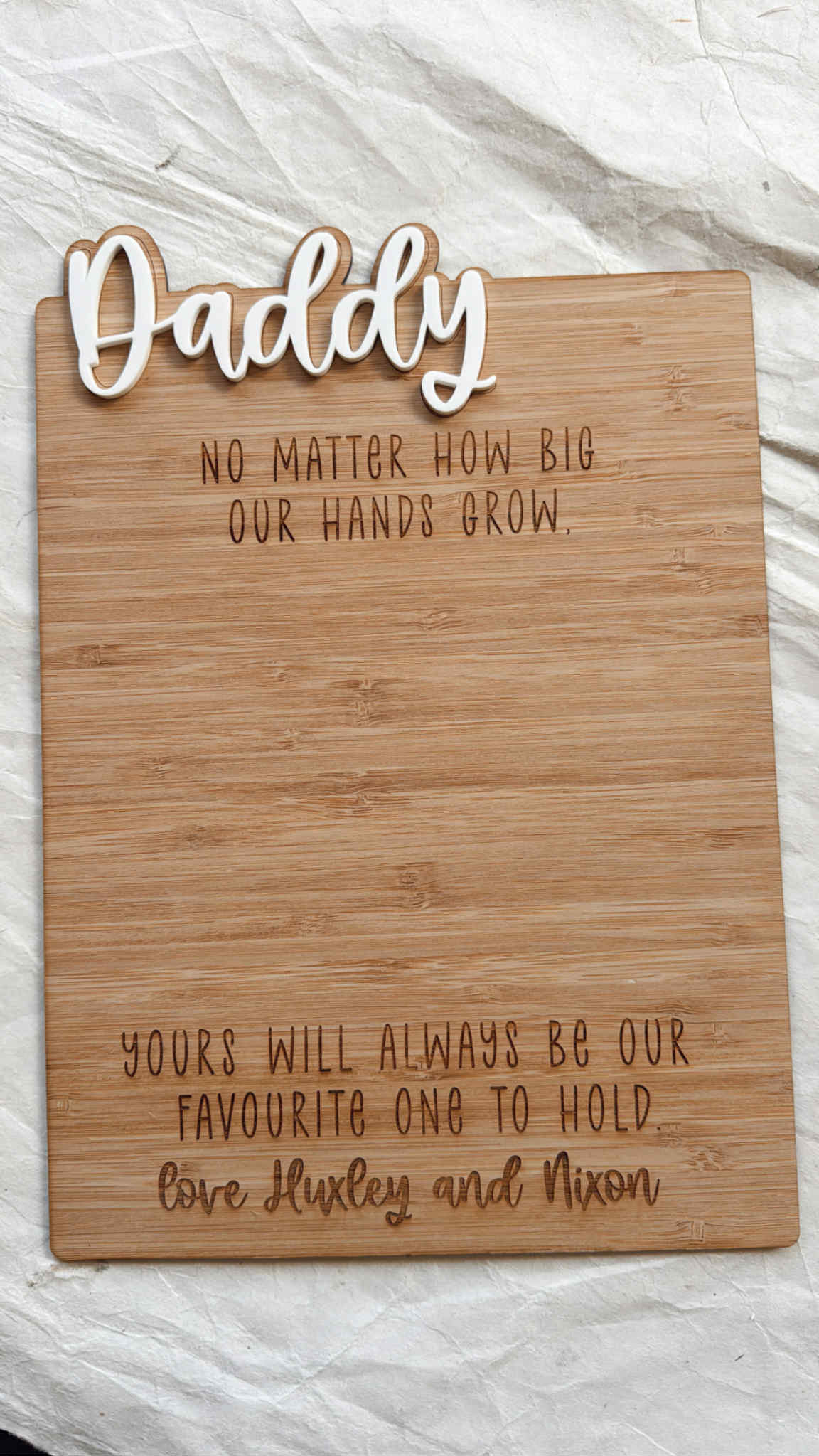 Father’s Day Hand Print Plaque