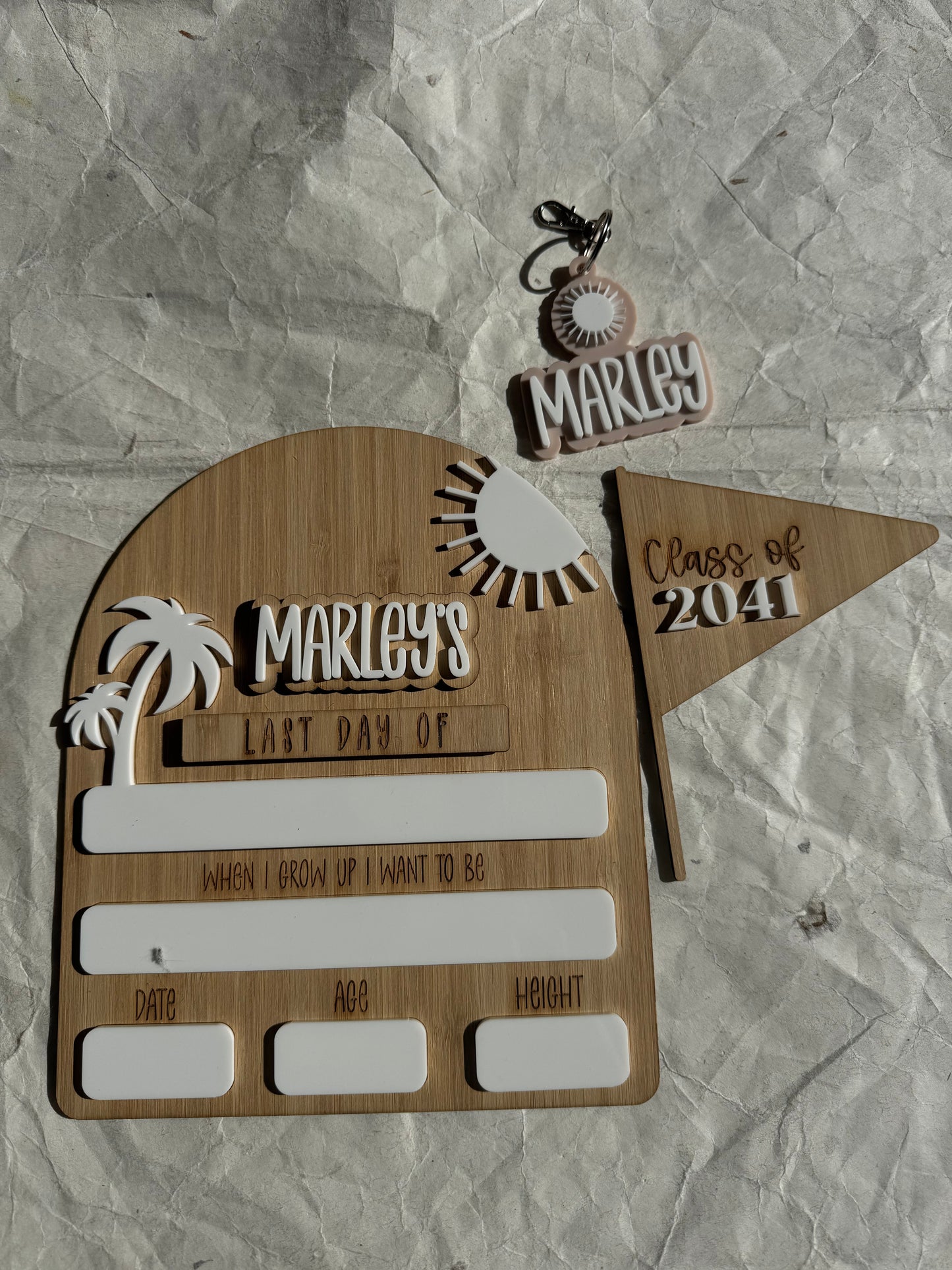 Interchangeable First and Last Day Board - Beach Design Bundle
