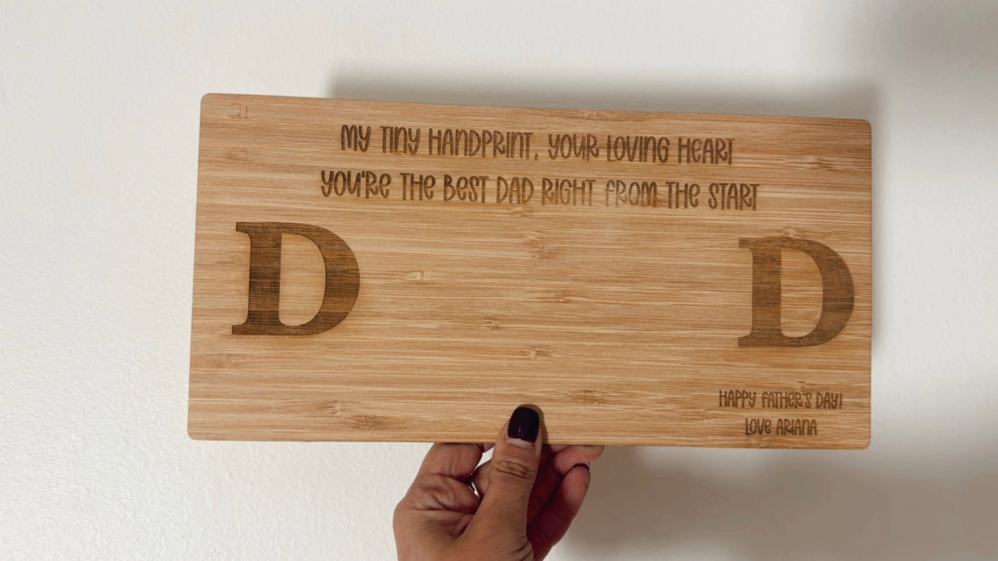 Father’s Day Rectangle Hand Print Plaque