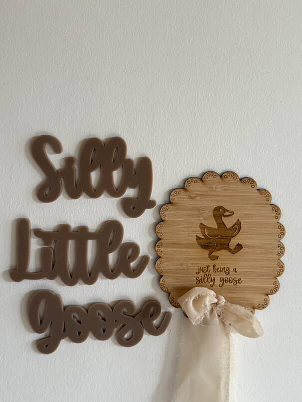 Silly Little Goose Acrylic Wall Decals
