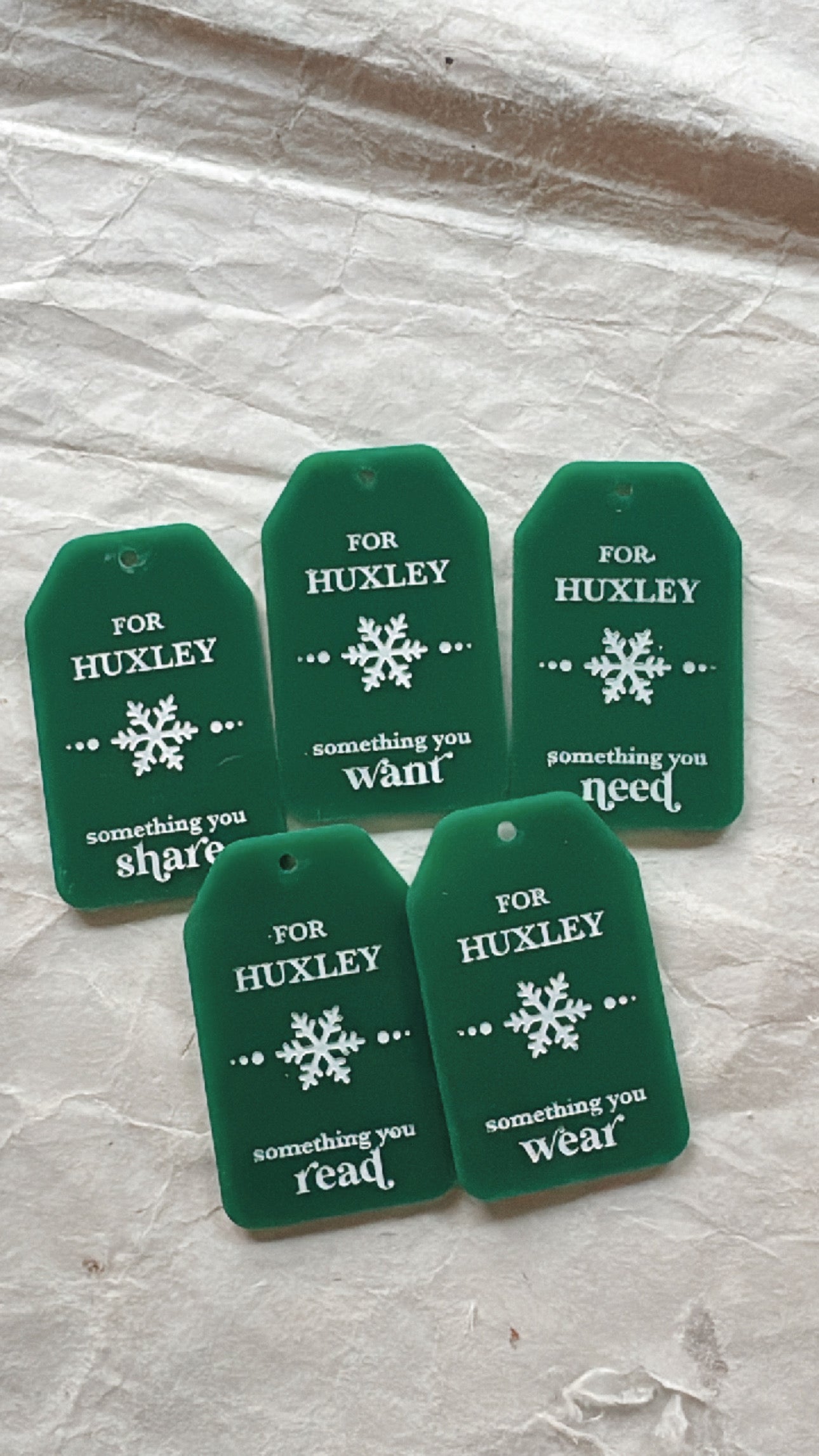Acrylic Christmas Mindfulness Tags