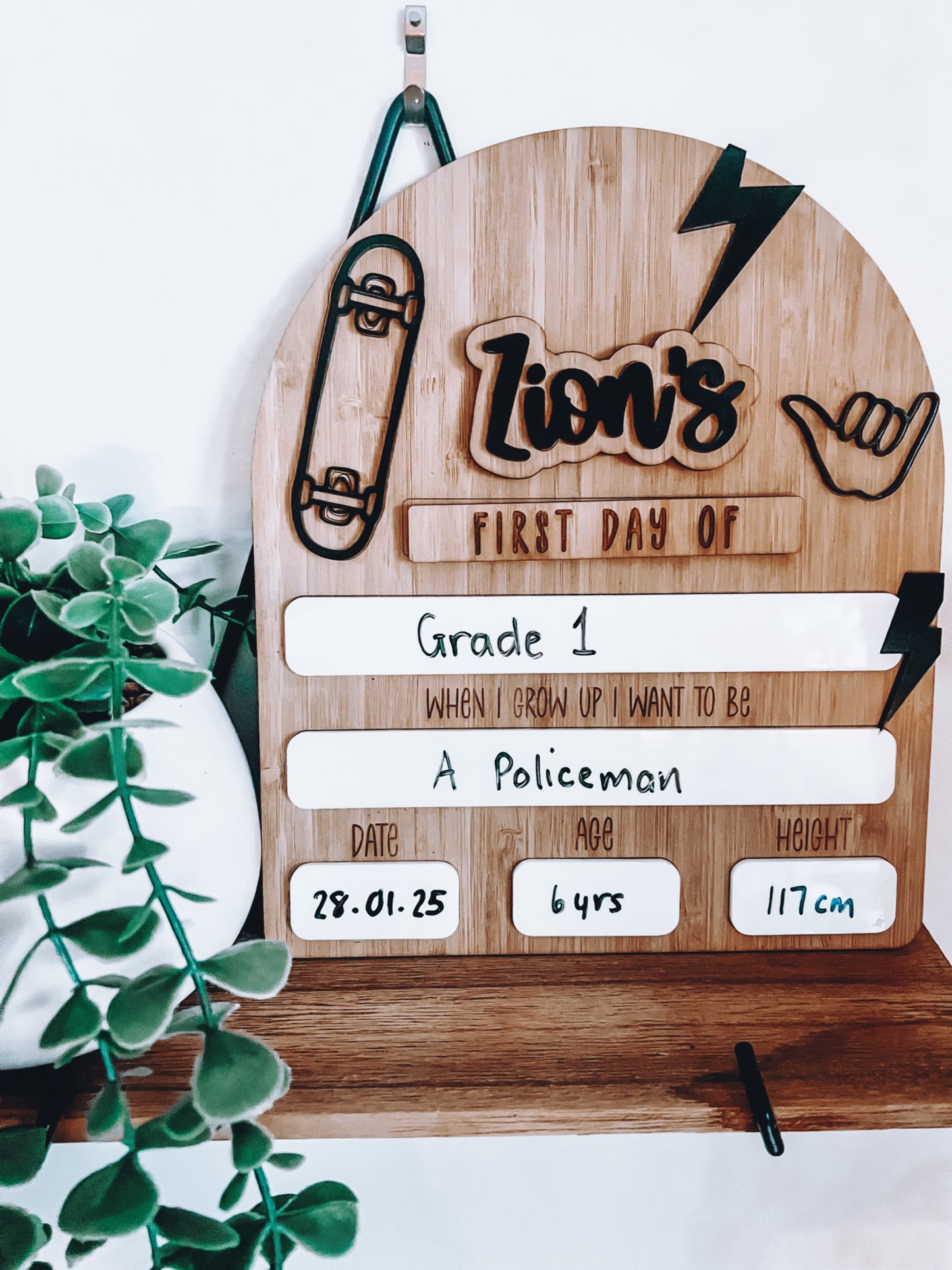 Interchangeable First and Last Day Board - Cool Dude Design