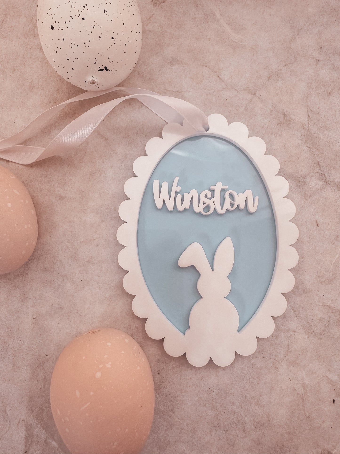 Scalloped Easter Basket Tag