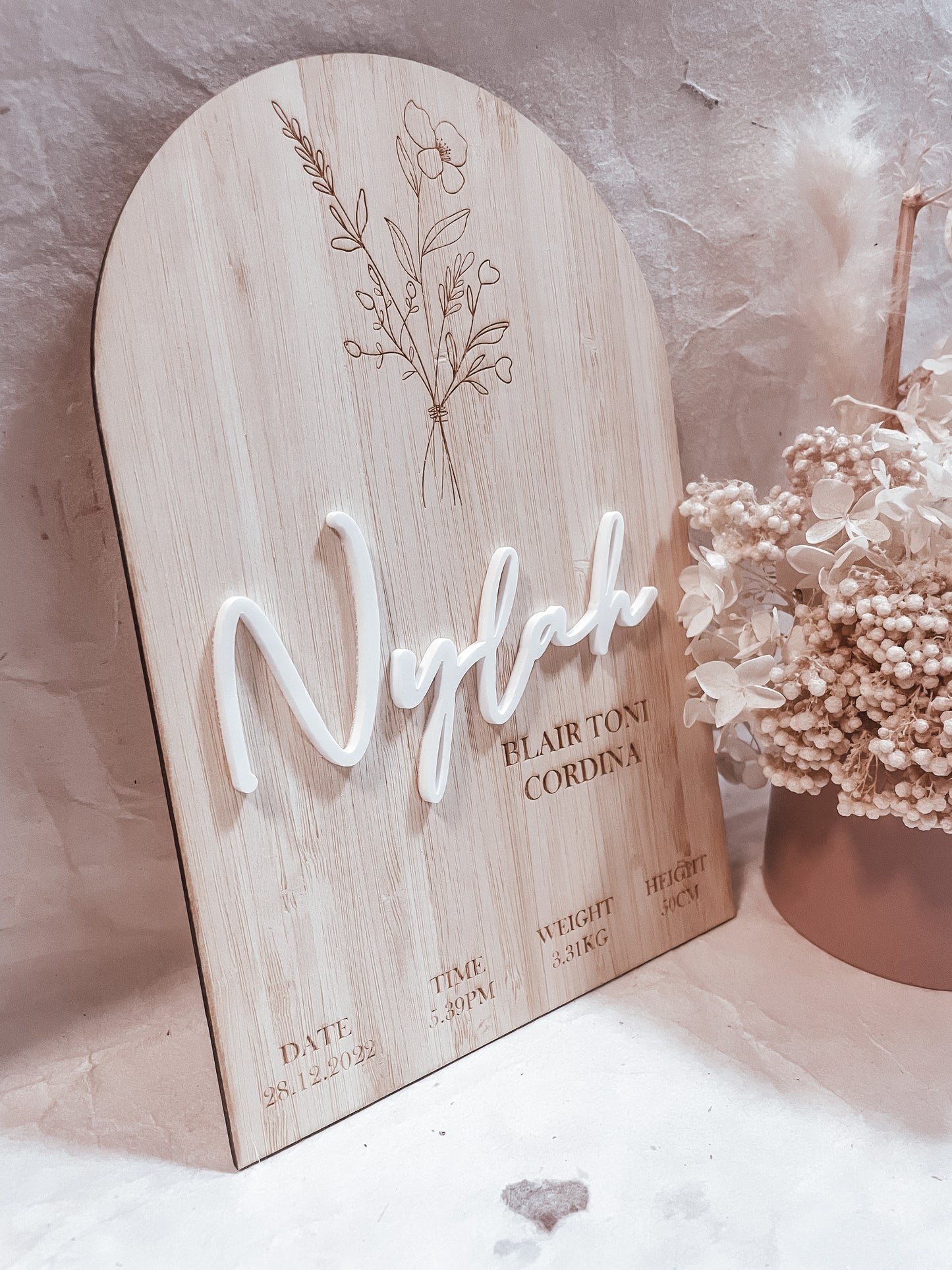 Floral arch announcement