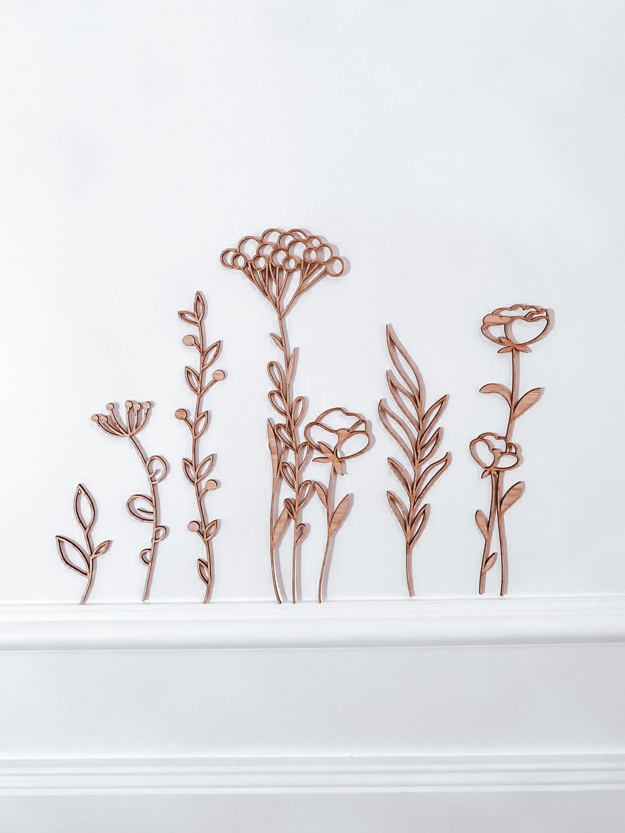 Floral wall decal