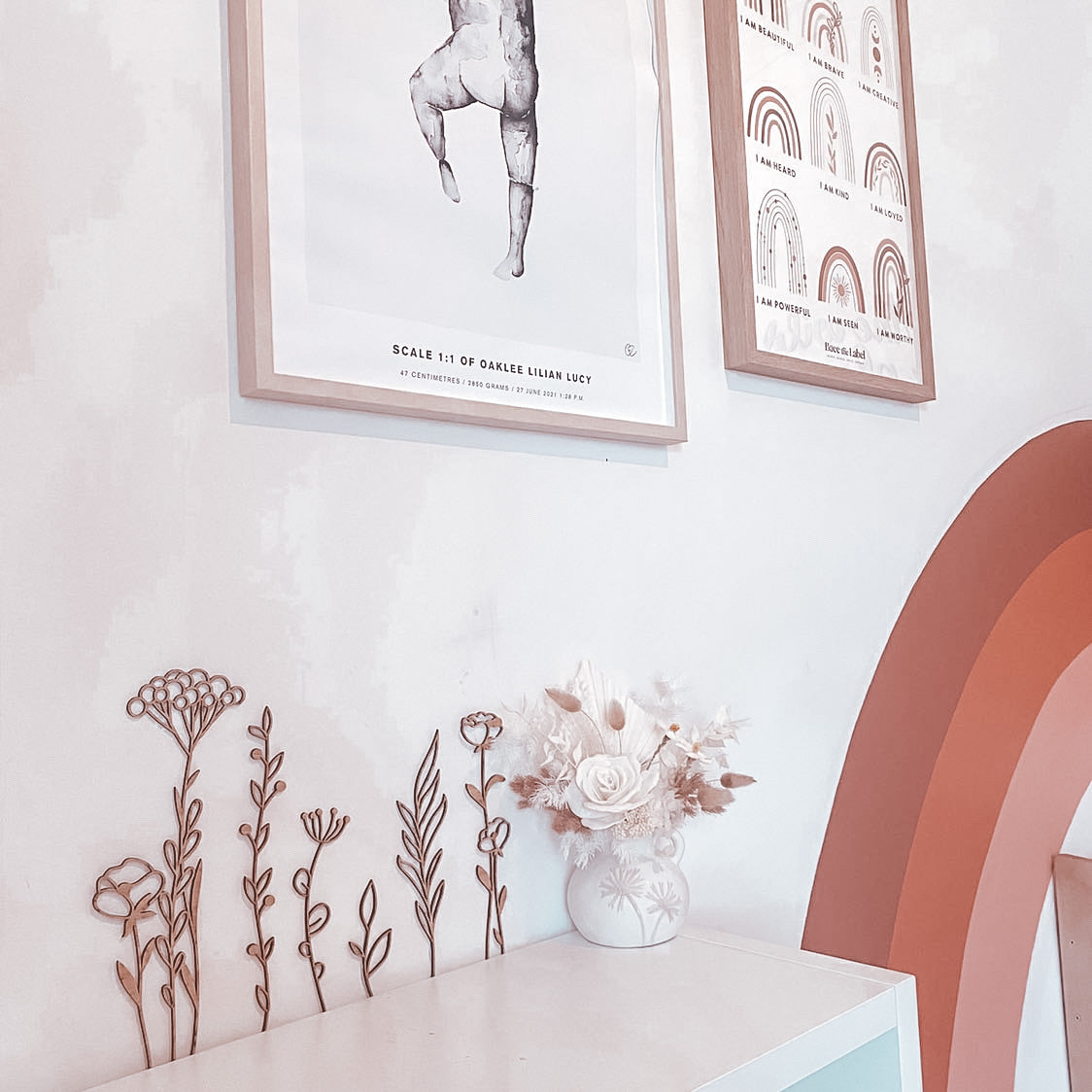 Floral wall decal