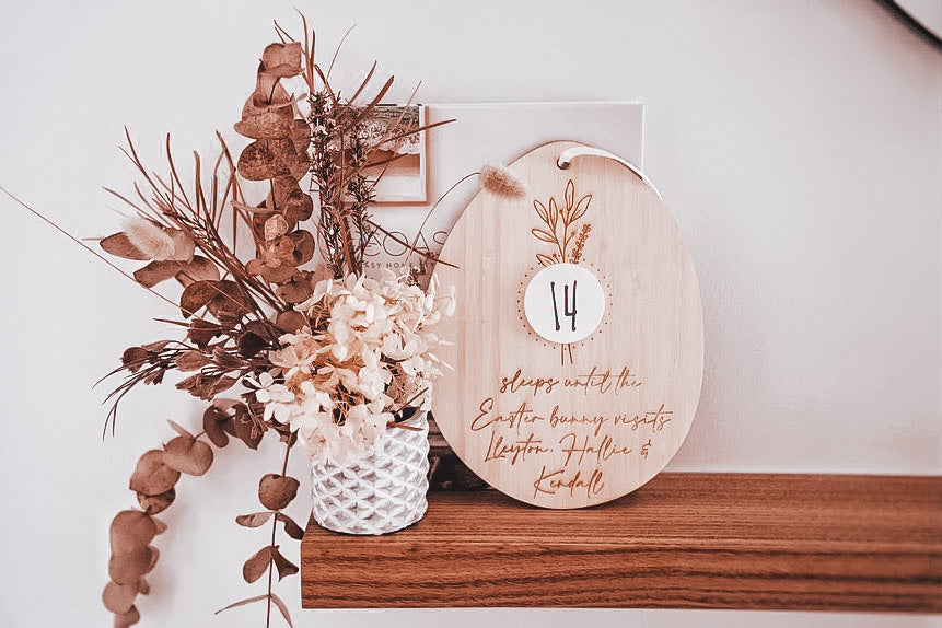 Easter countdown plaque