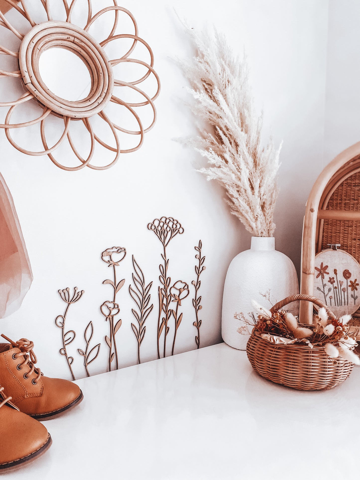 Floral wall decal