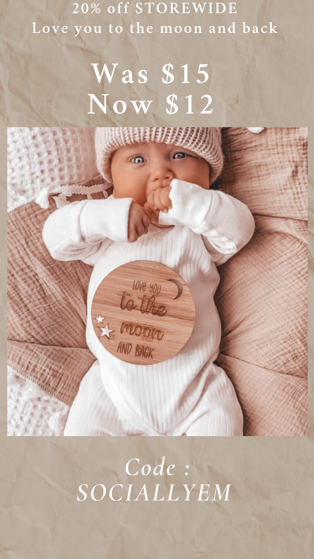 Love You To The Moon and Back plaque