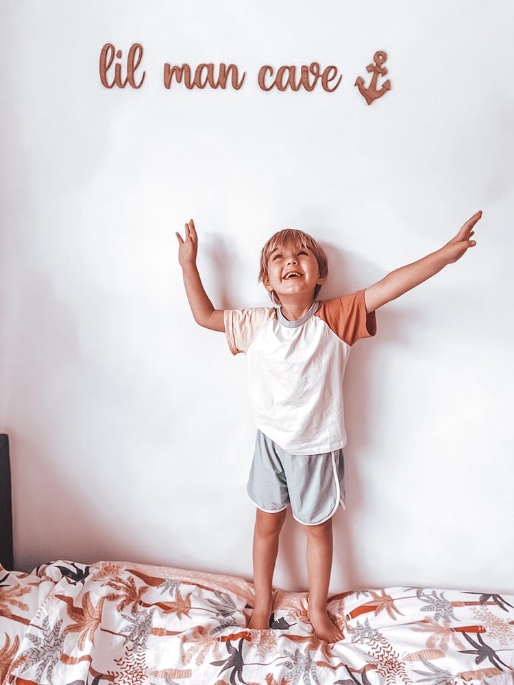 Lil man cave wall plaque