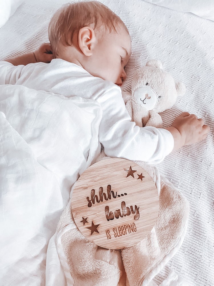 Shhh baby is sleeping
