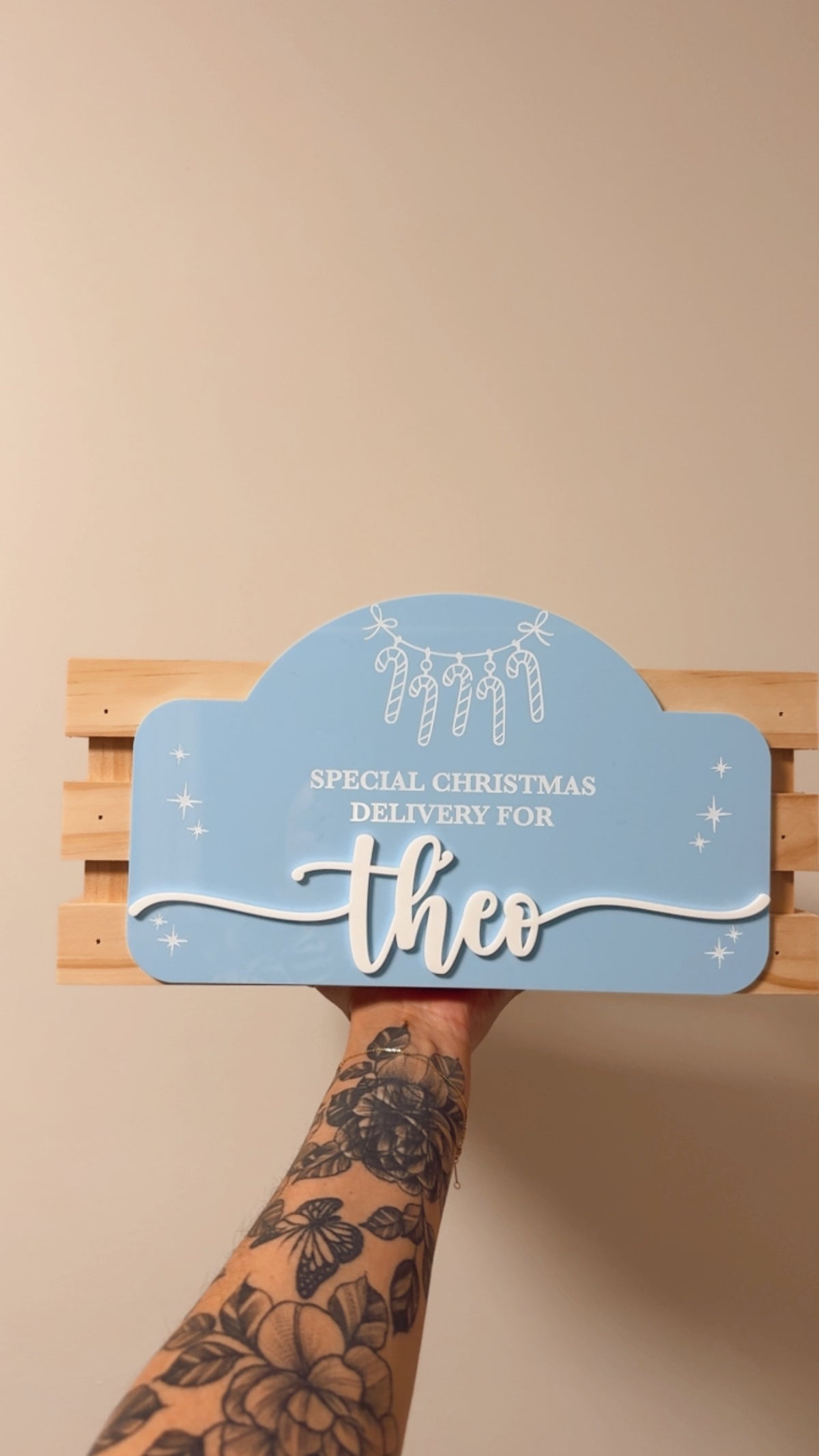 2026 Illustration Christmas Plaque ONLY