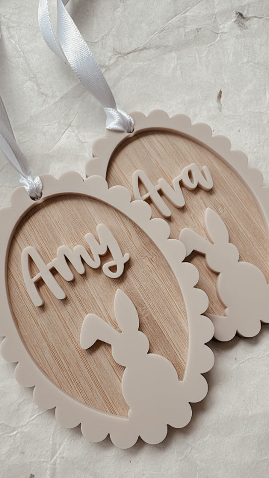 Scalloped Easter Basket Tag