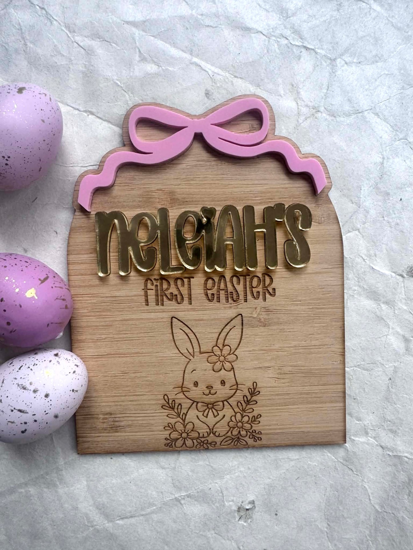 LUXE “First Easter” Personalised Plaque