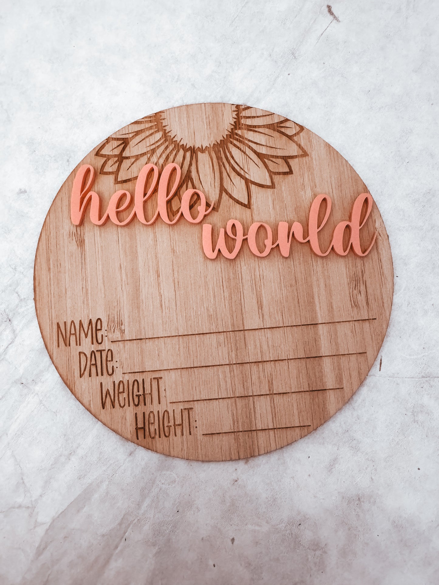 Hello World Announcement Plaque