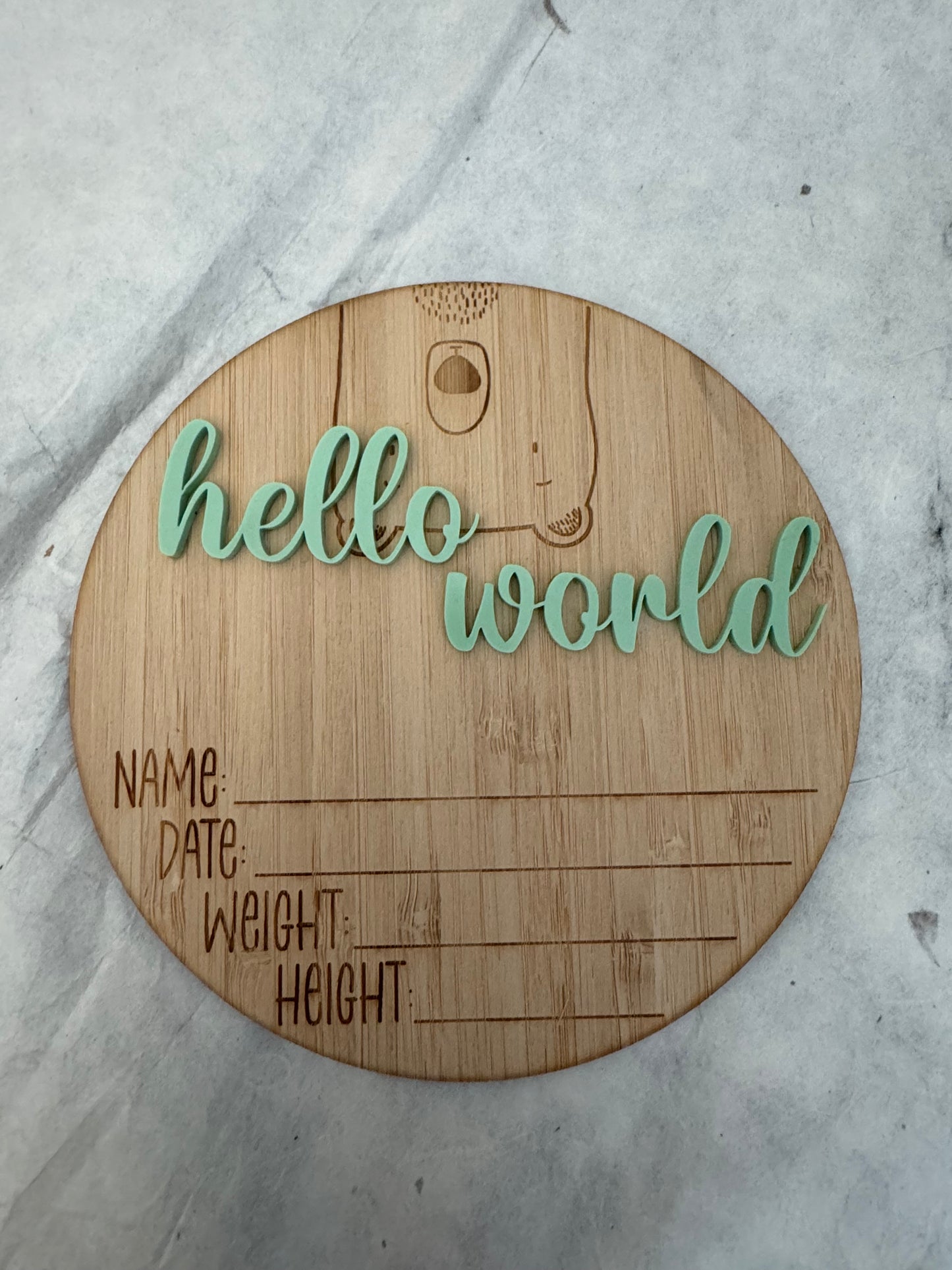 Hello World Plaque