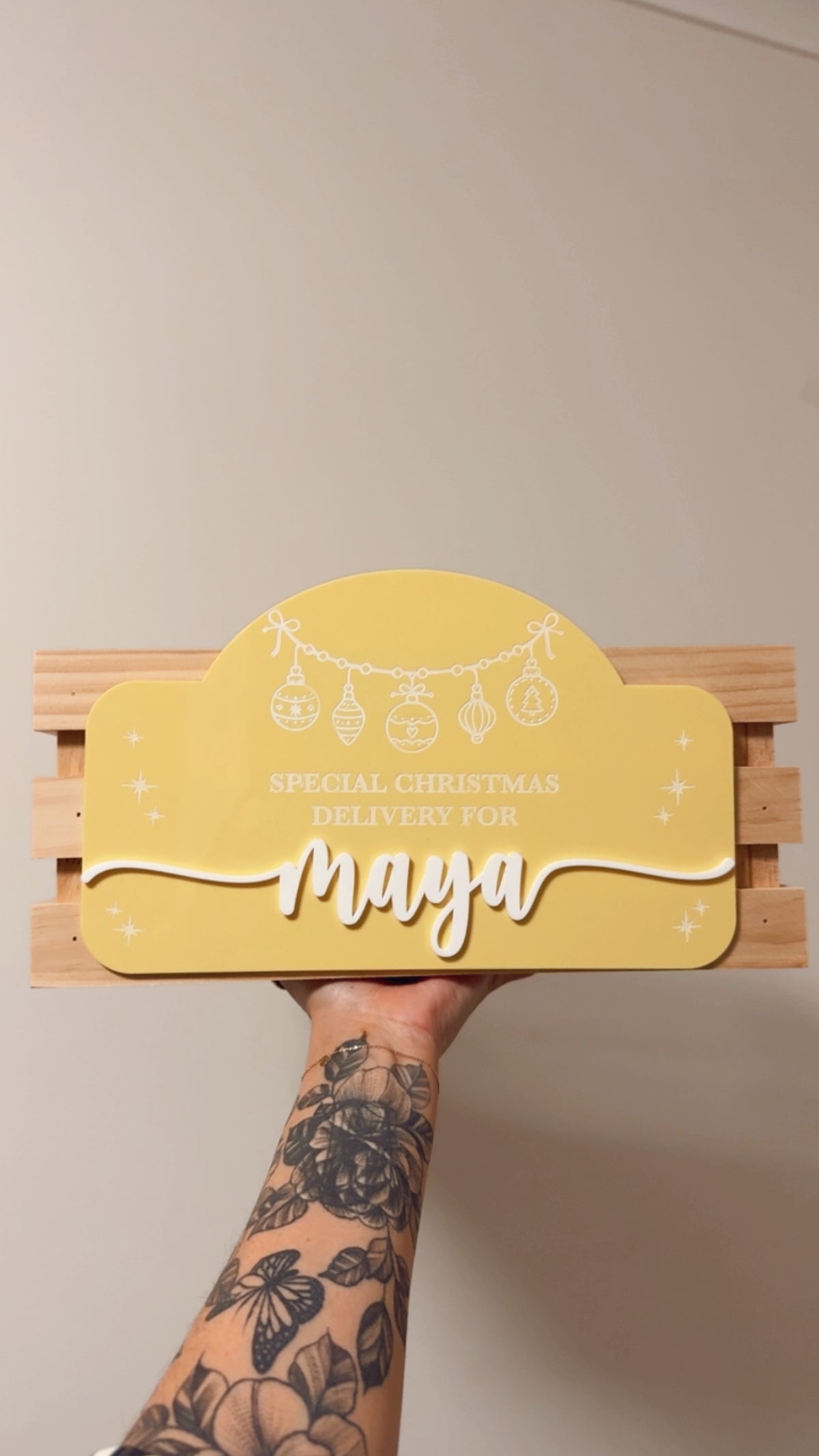 2026 Illustration Christmas Plaque ONLY