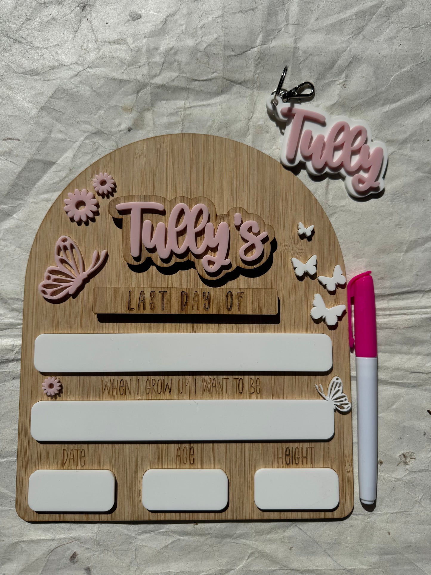 Interchangeable First and Last Day Board - Butterfly Design Bundle