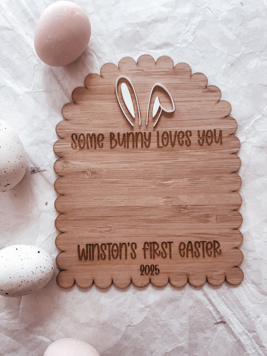 First Easter Bunny Plaque