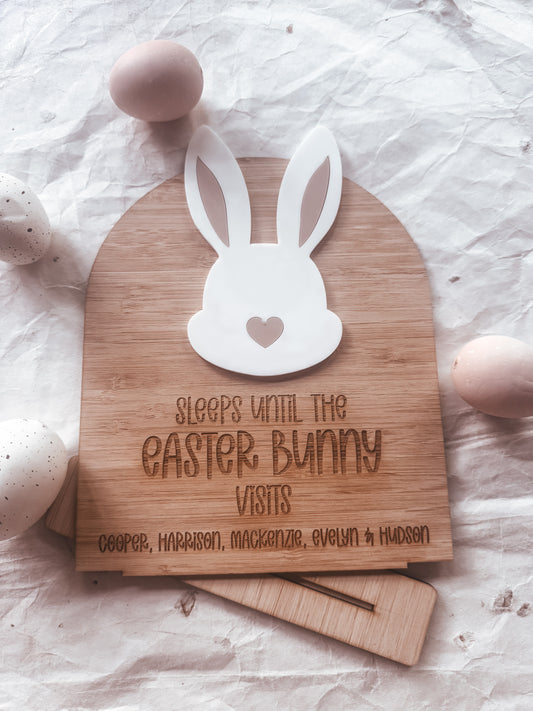 Easter Countdown - Bunny and Hearts