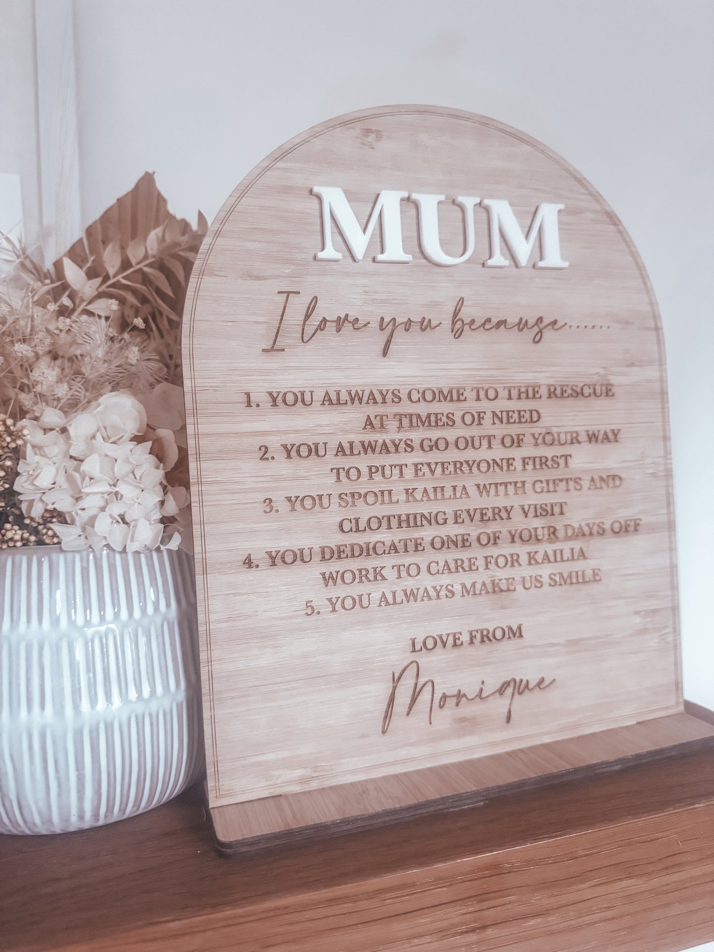 Reasons I Love You Plaque