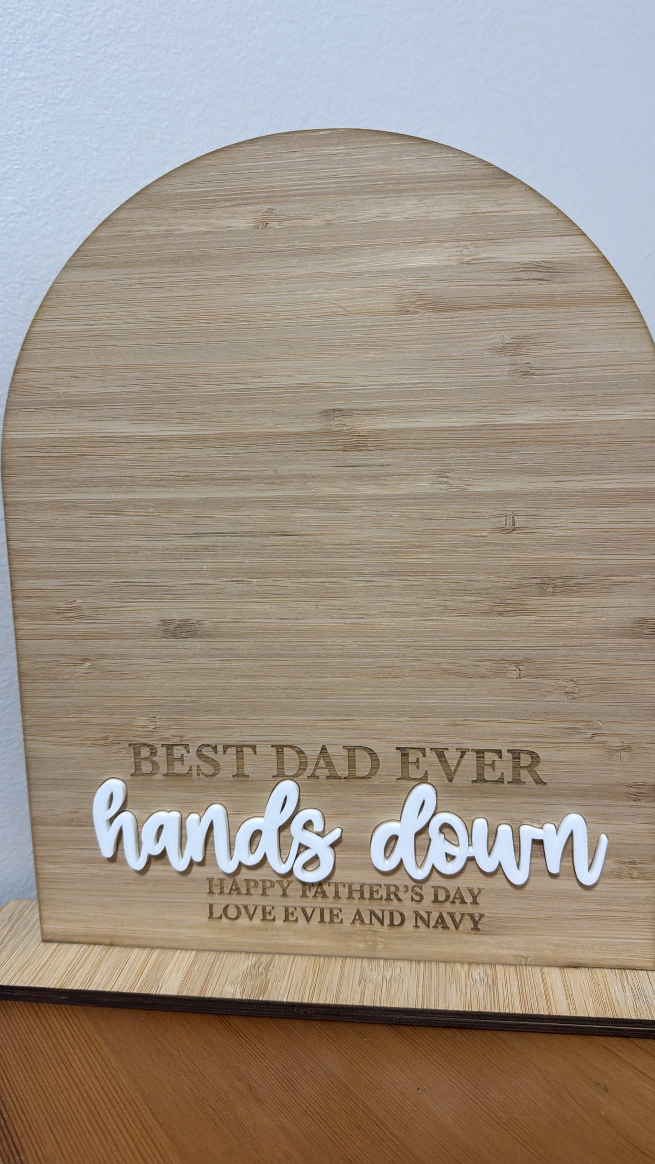 Hands Down plaque