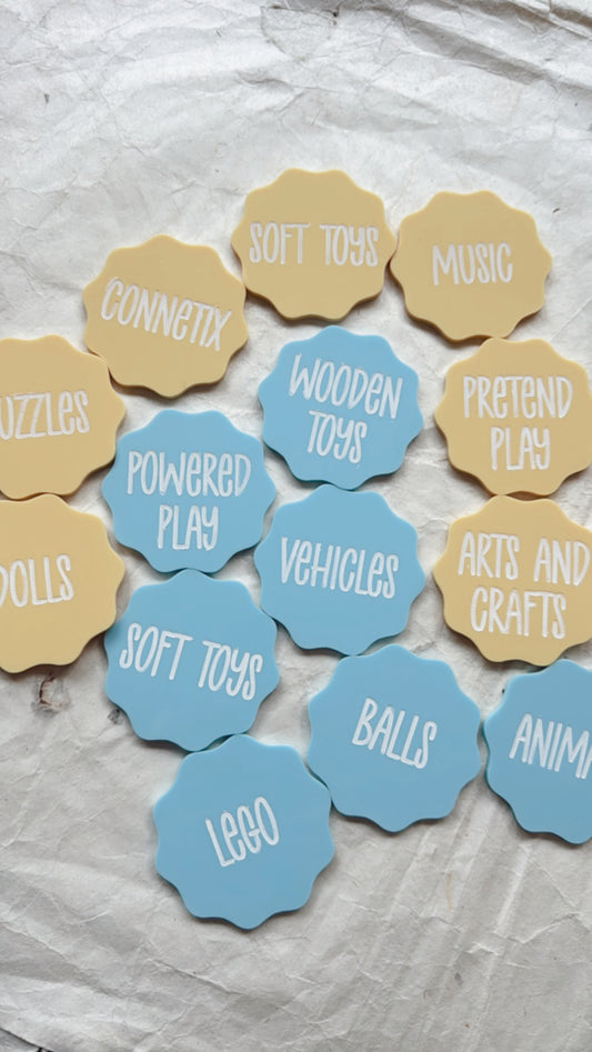 Wavy Acrylic Trofast Labels