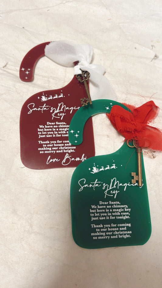 Acrylic Santa's Magical Key Tags