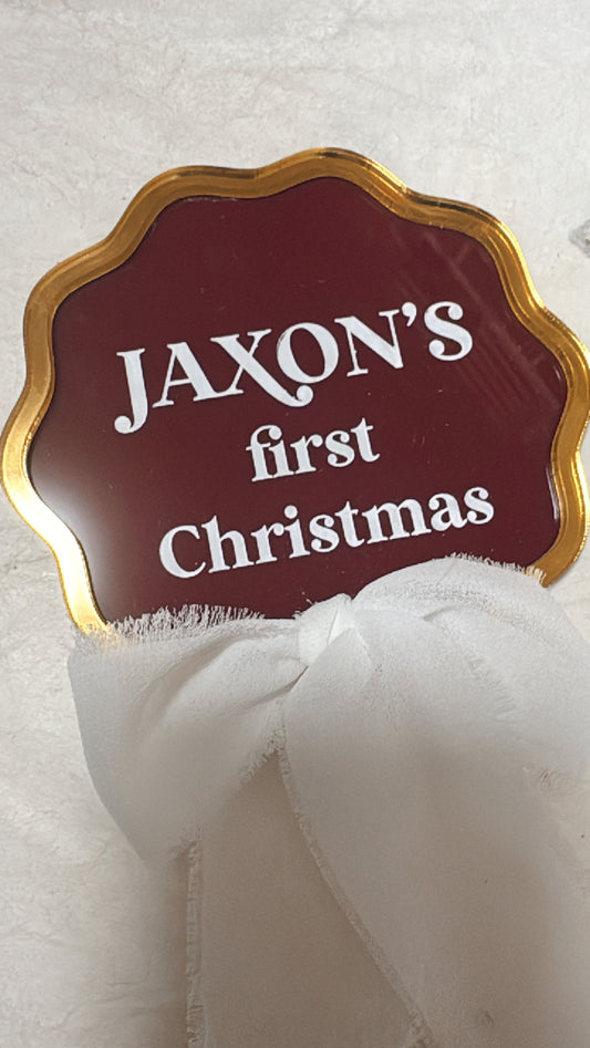 LUXE Baby's First Christmas Tags