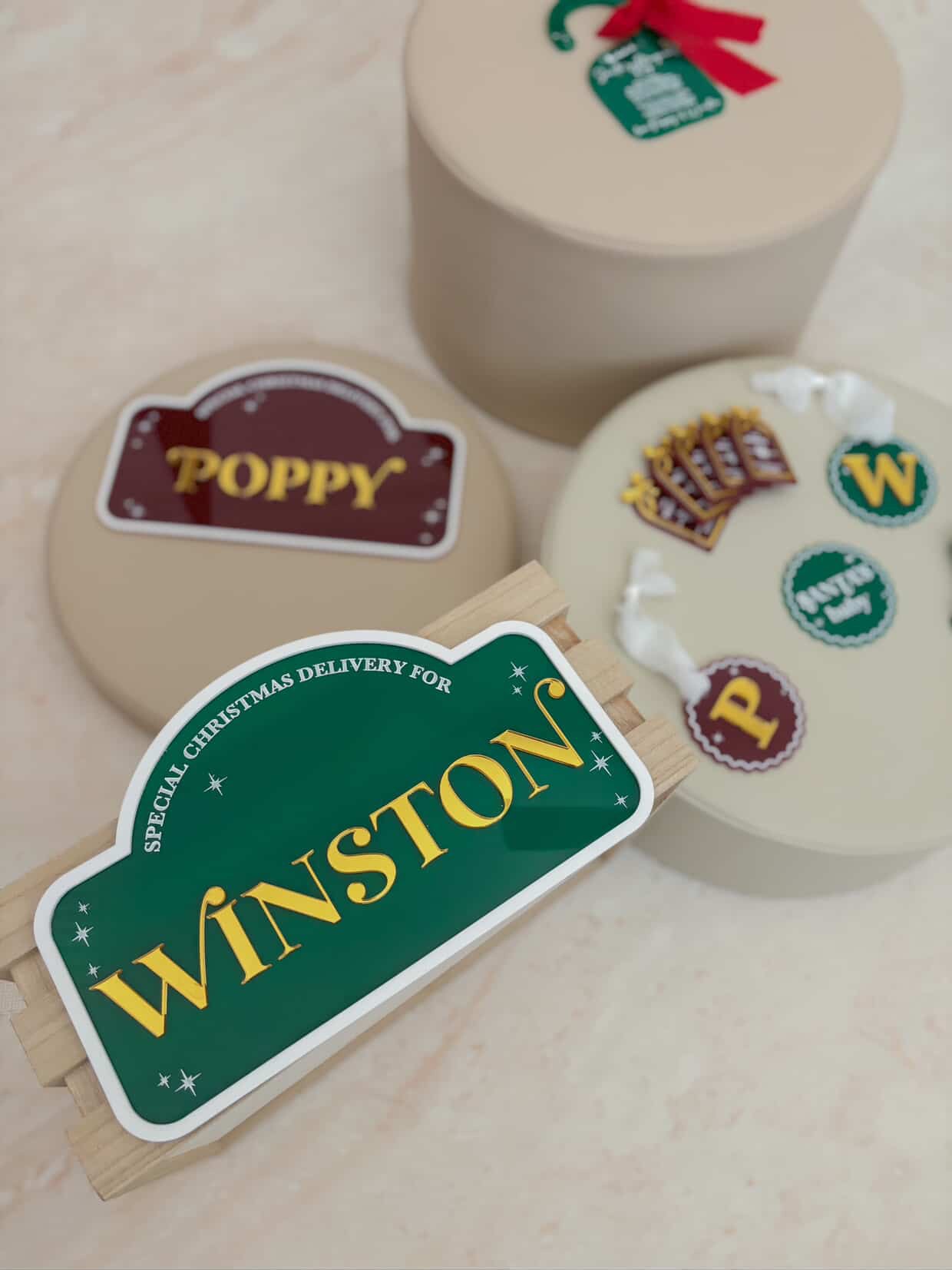 2025 LUXE Christmas Crate Acrylic Plaque