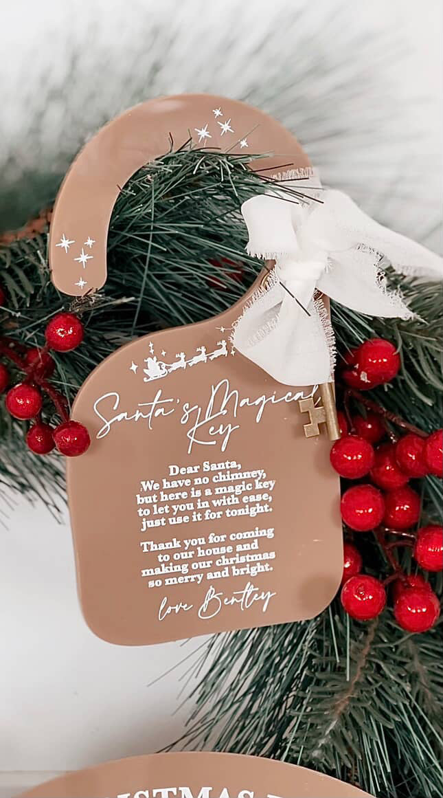 Acrylic Santa's Magical Key Tags