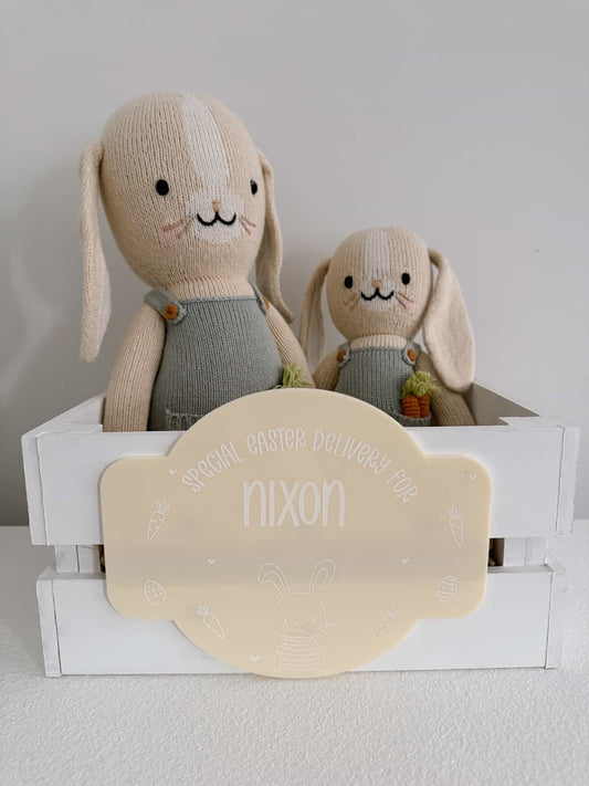 Scandinavian Boy Bunny Easter Crate