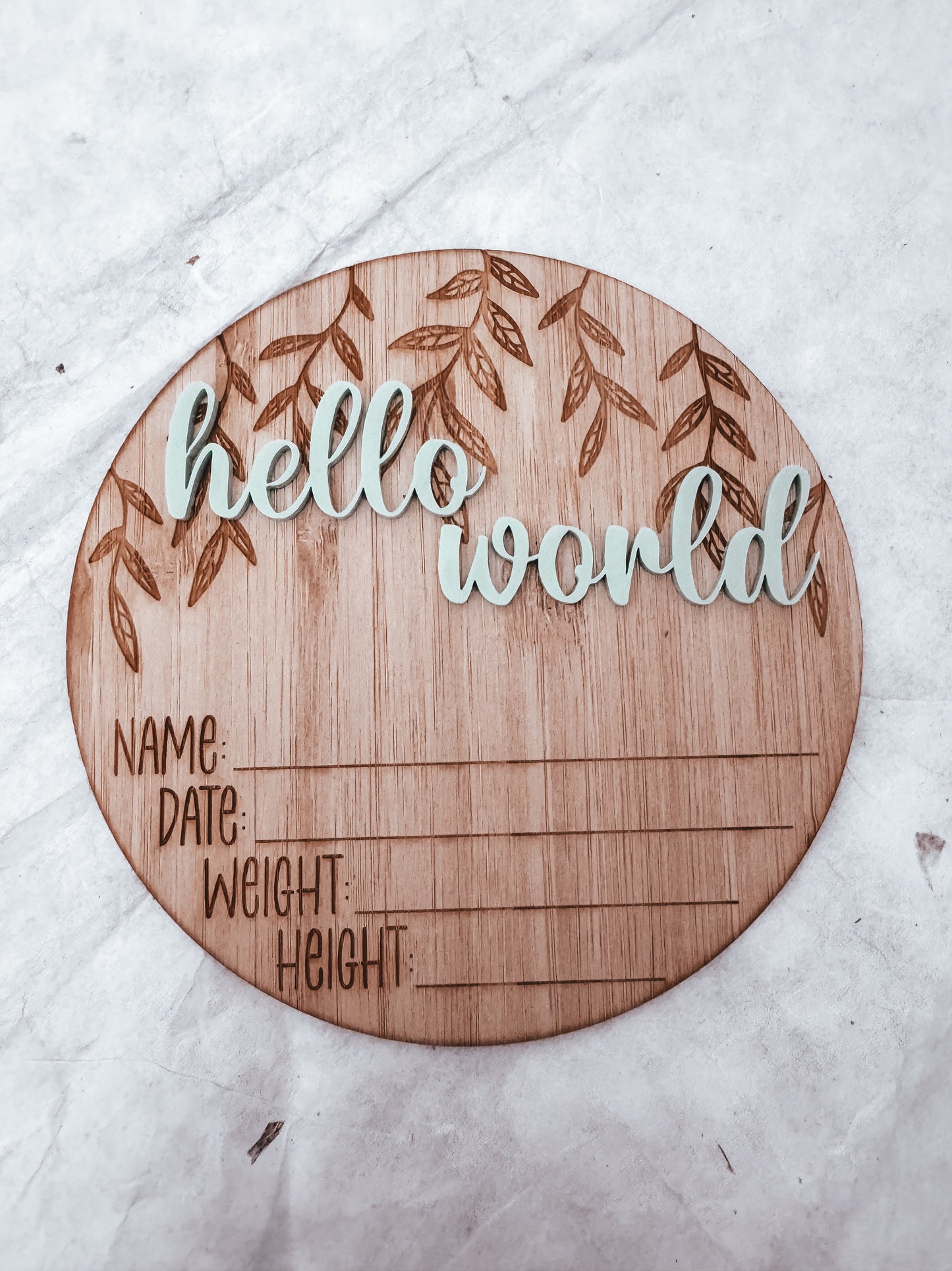 Hello World Announcement Plaque