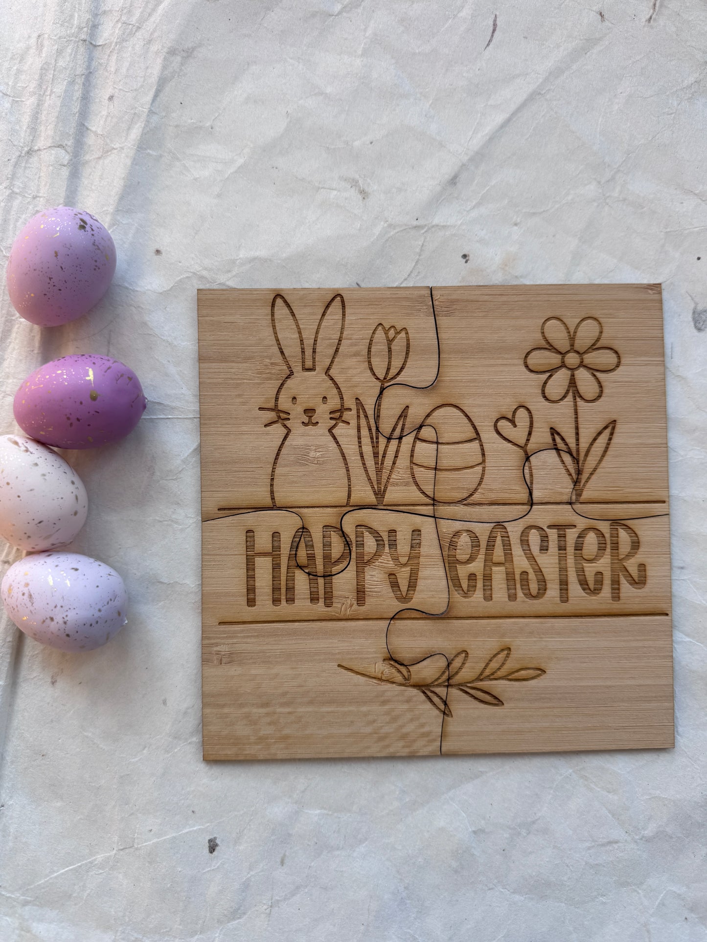 Happy Easter Wooden Puzzle