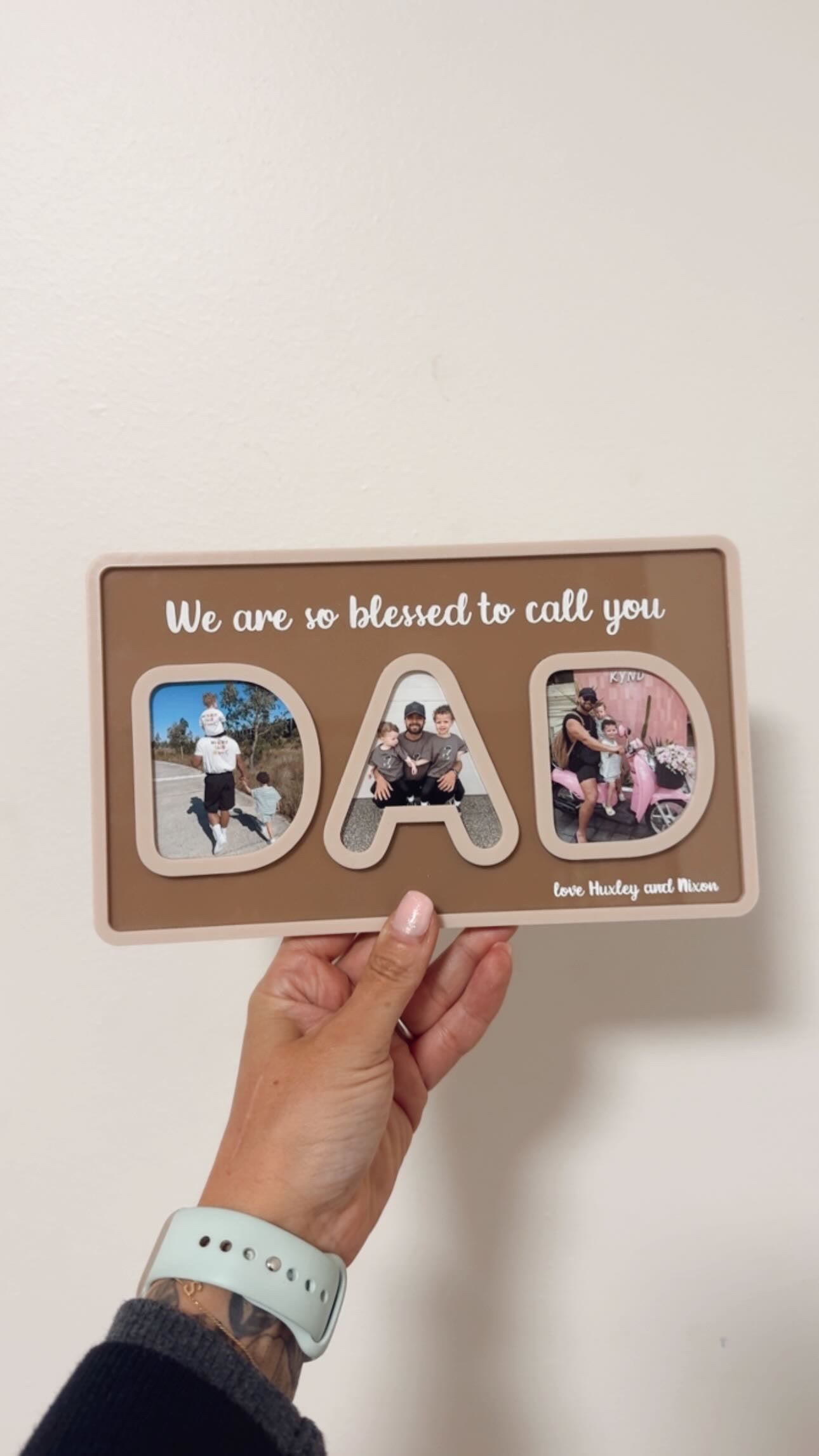 Personalised "DAD" Photo Letter Plaque