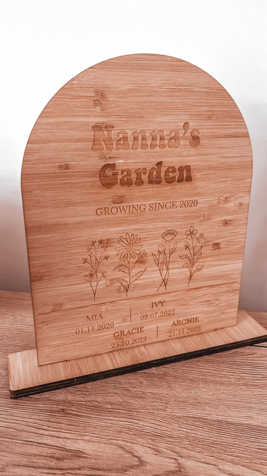 Nanna’s Garden Plaque