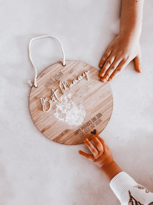 Hand print plaque