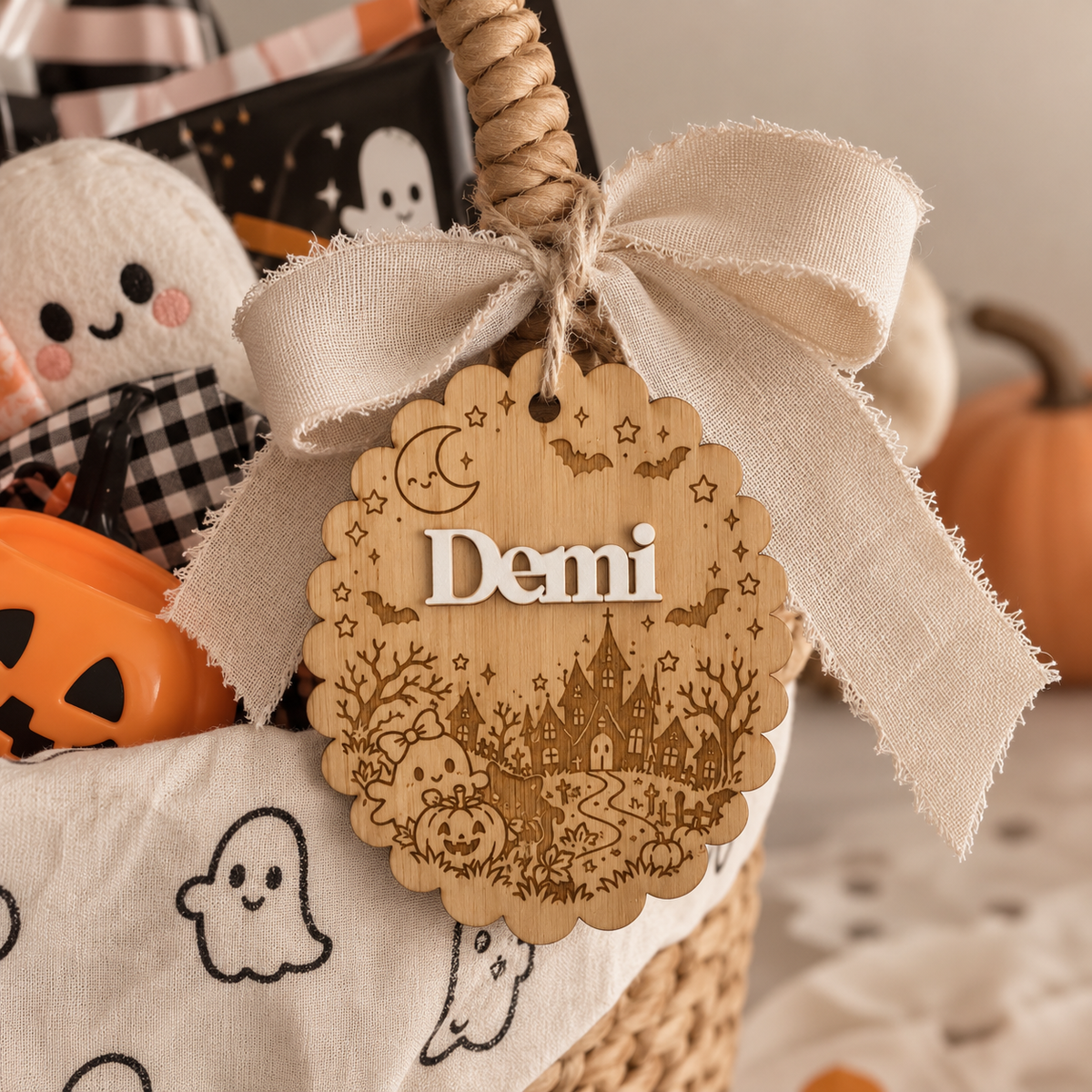 Boo Basket Tag - Pumpkin Design