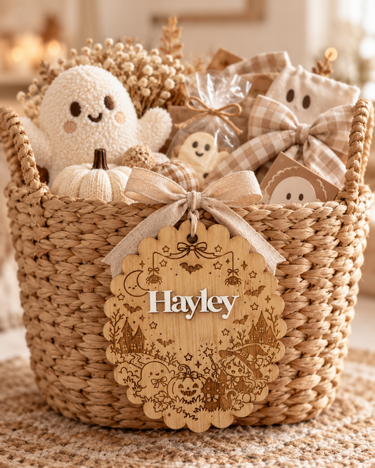 Boo Basket Tag - Witch Design