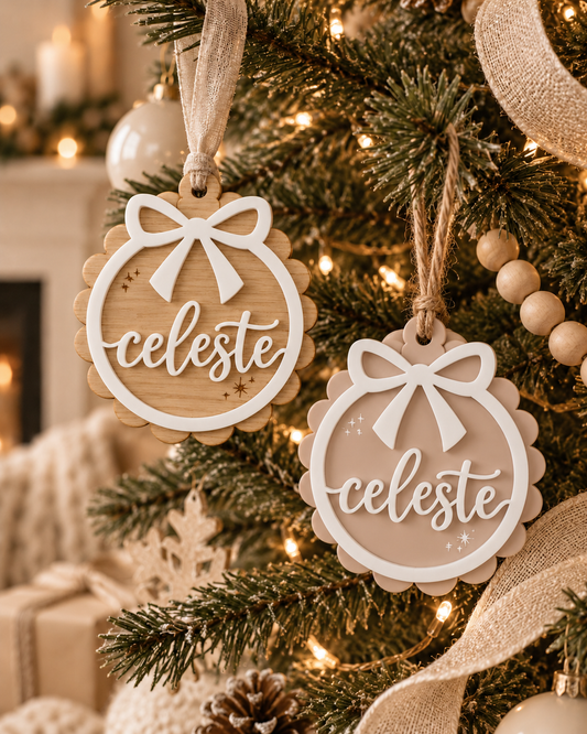 Scalloped Bow Bauble