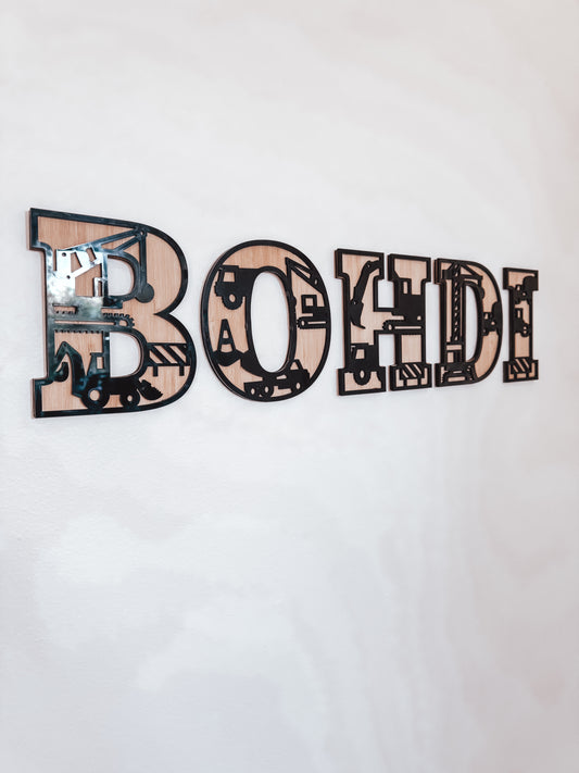 Construction Theme 3D Wall Plaque