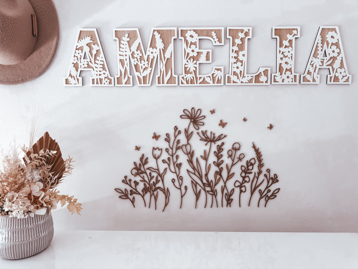 Wildflower Theme 3D Wall Plaque