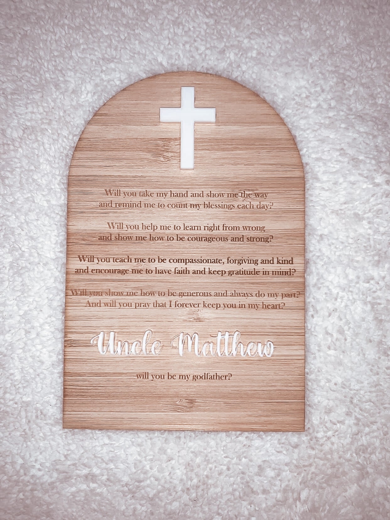 Godparents Keepsake Gift