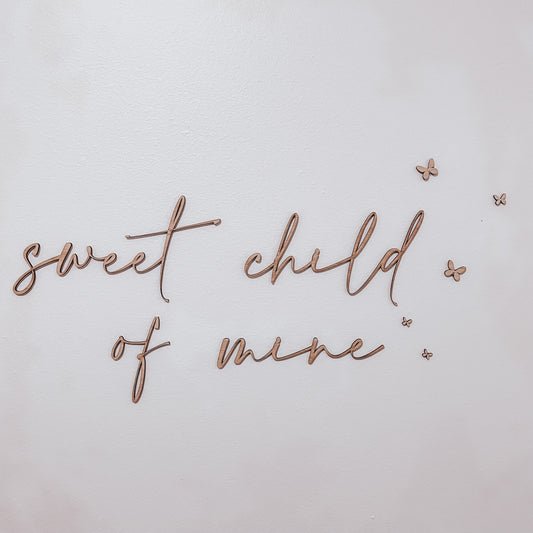 Sweet child of mine wall script